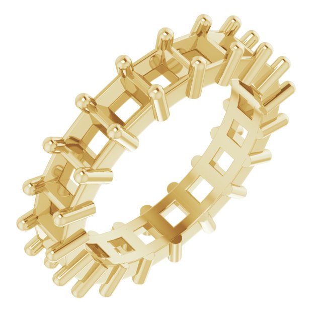 Shared-Prong Eternity Band