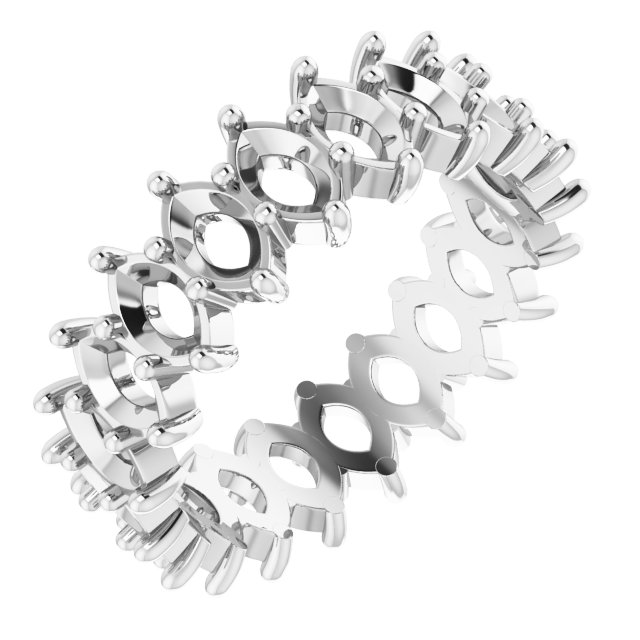 Shared-Prong Eternity Band