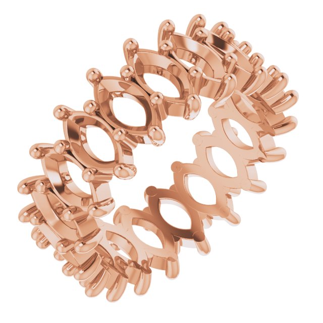 Shared-Prong Eternity Band