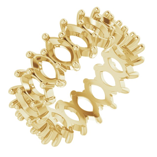 Shared-Prong Eternity Band