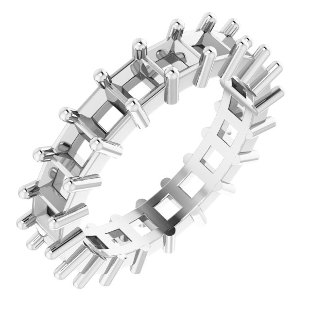 Shared-Prong Eternity Band