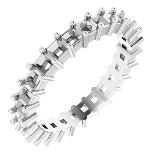 14K White 1.875 CTW Diamond Square Eternity Band Size 6 Ref 12115998