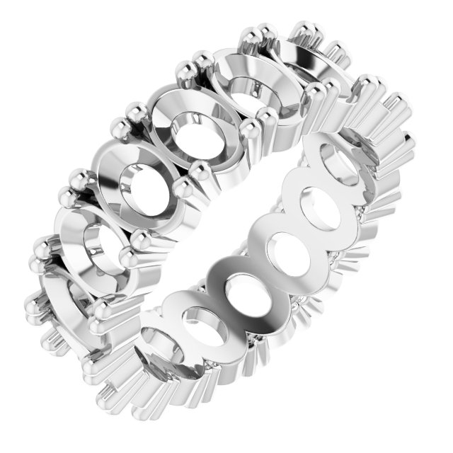 Shared-Prong Eternity Band