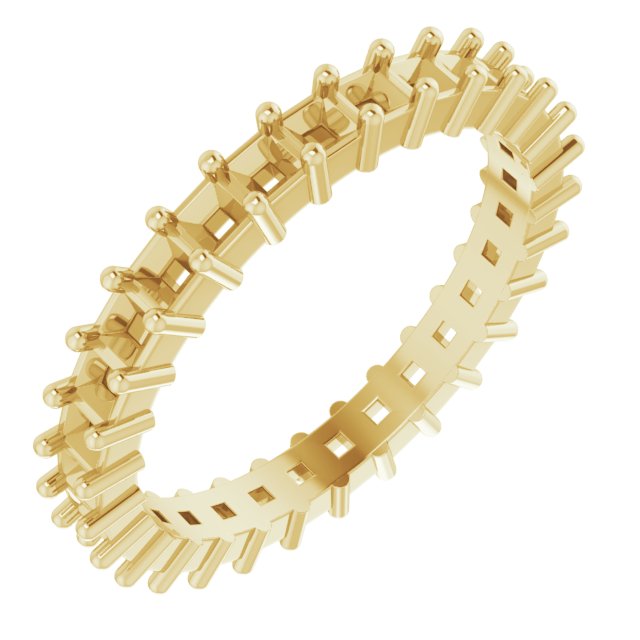 Shared-Prong Eternity Band