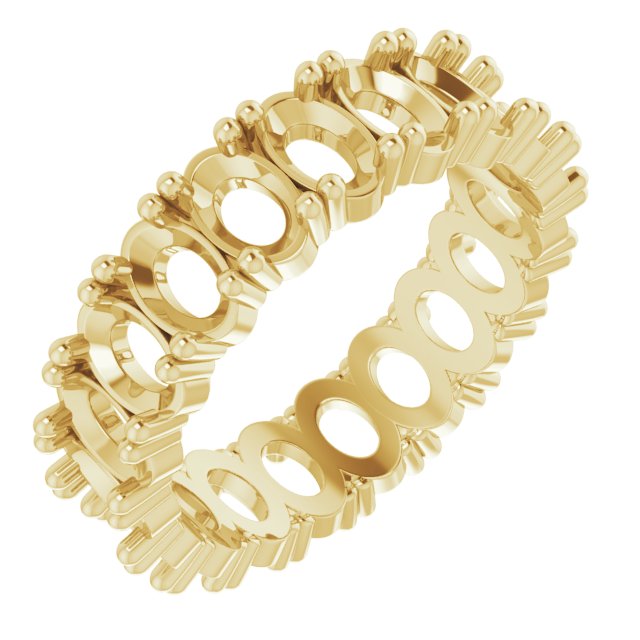 Shared-Prong Eternity Band