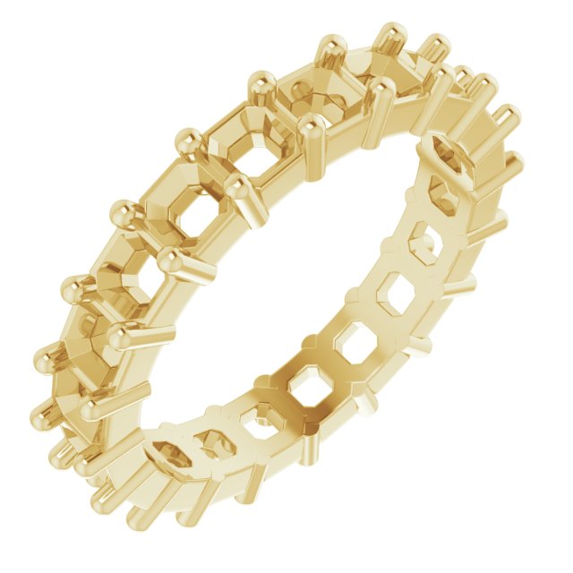 Shared-Prong Eternity Band