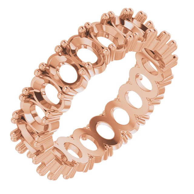 Shared-Prong Eternity Band