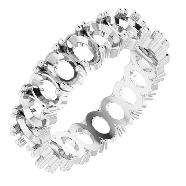 Shared-Prong Eternity Band