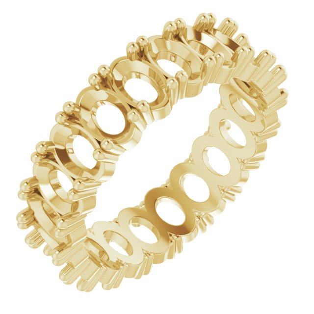 Shared-Prong Eternity Band