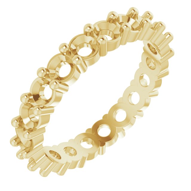 Shared-Prong Eternity Band