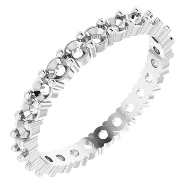 Shared-Prong Eternity Band