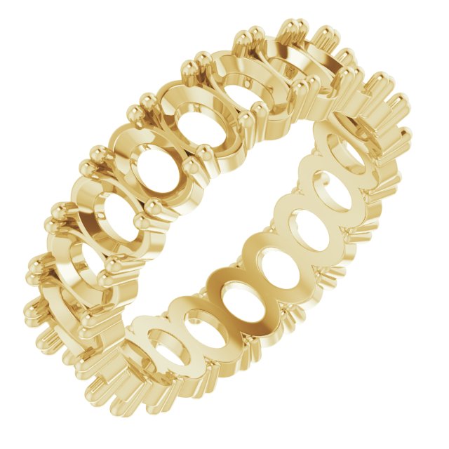 Shared-Prong Eternity Band