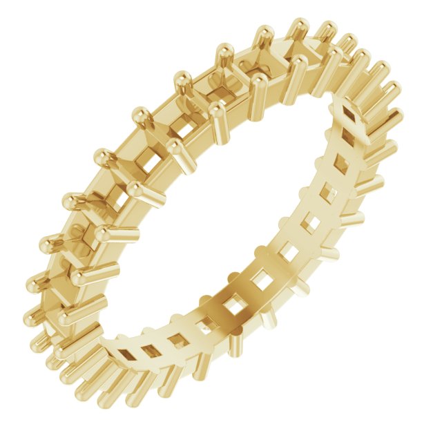 Shared-Prong Eternity Band