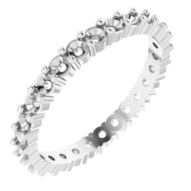 Shared-Prong Eternity Band