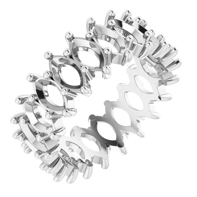 Shared-Prong Eternity Band