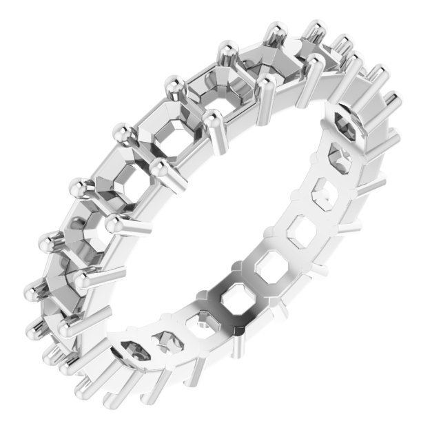 Shared-Prong Eternity Band