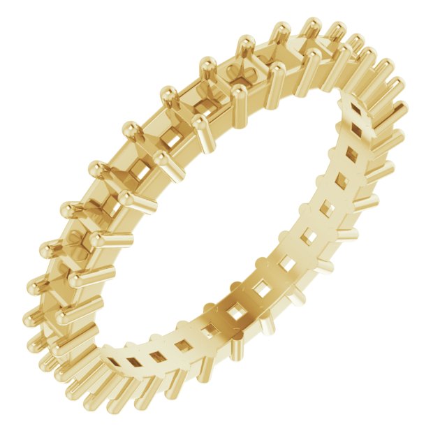 Shared-Prong Eternity Band