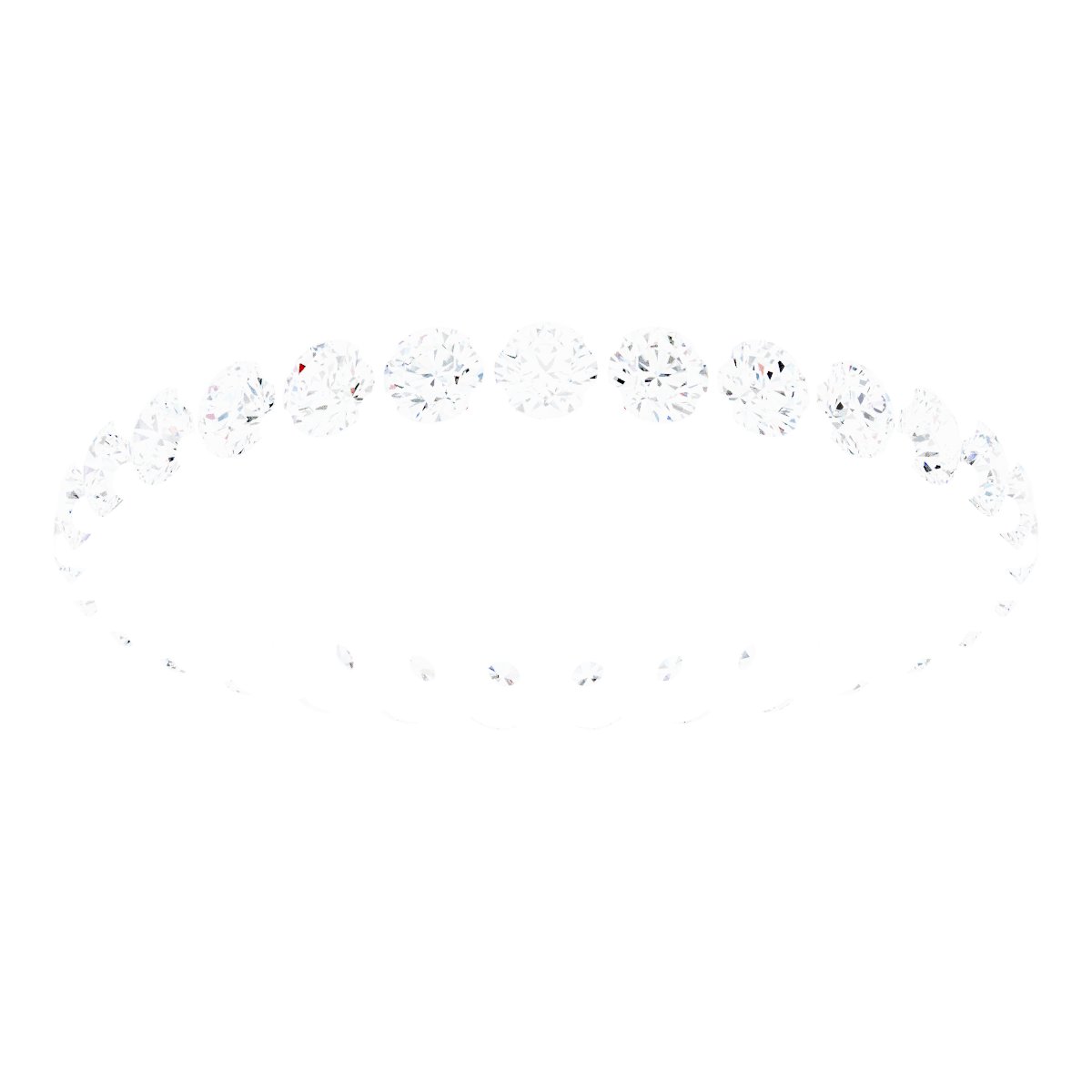 14K White 7/8 CTW Diamond Eternity Band Size 7-4