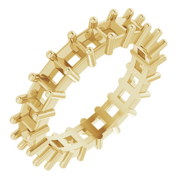 Shared-Prong Eternity Band