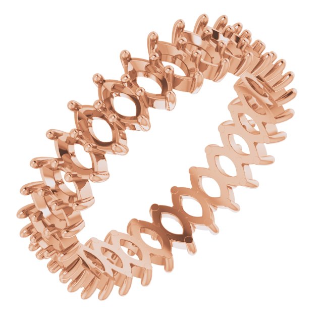 Shared-Prong Eternity Band