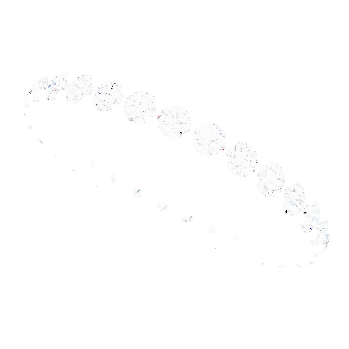 14K White 7/8 CTW Diamond Eternity Band Size 7-6
