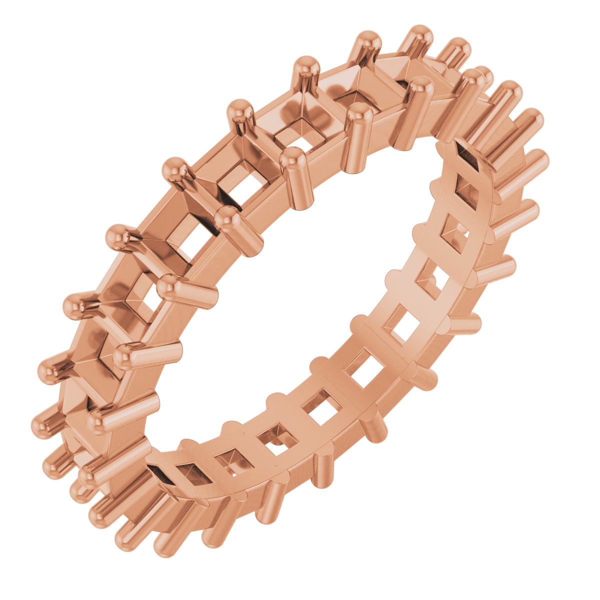 Shared-Prong Eternity Band