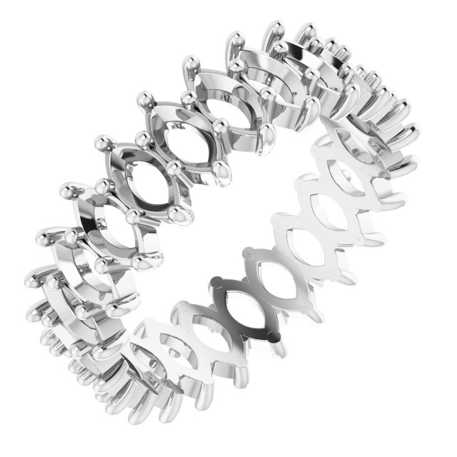 Shared-Prong Eternity Band