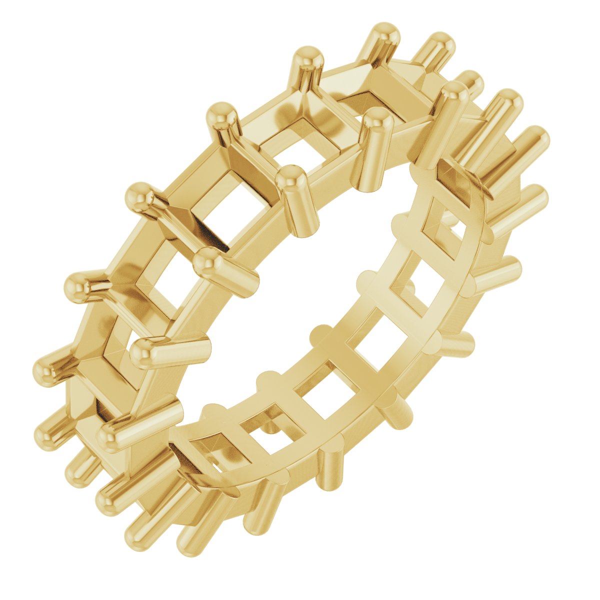 Shared-Prong Eternity Band