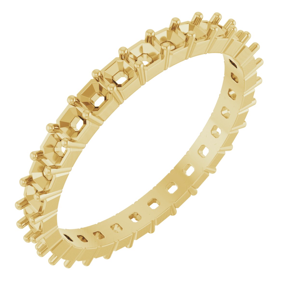 Shared-Prong Eternity Band
