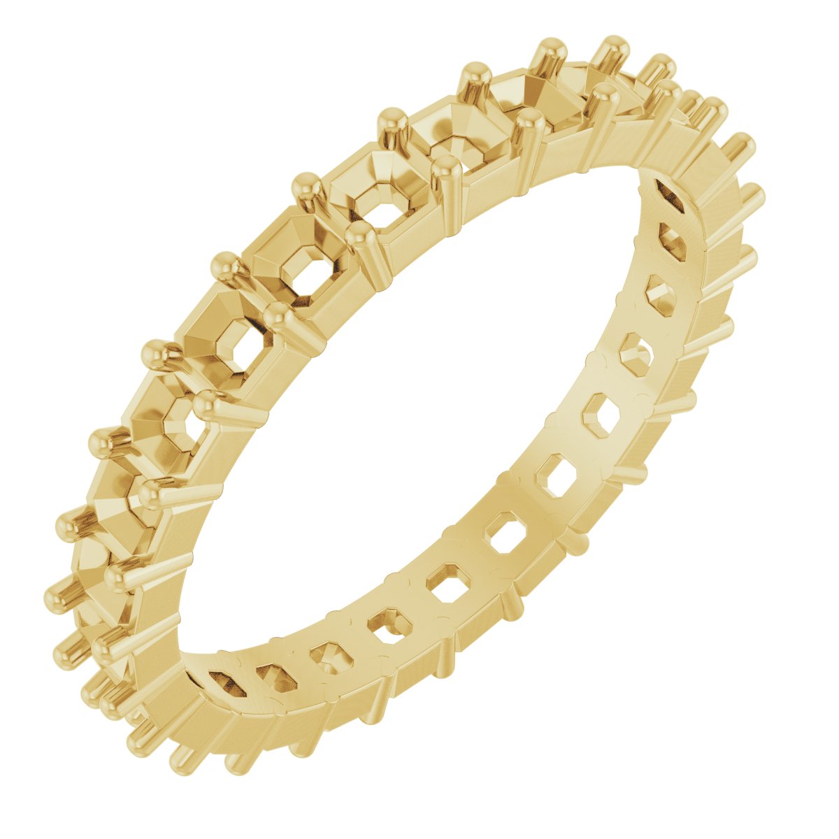 Shared-Prong Eternity Band