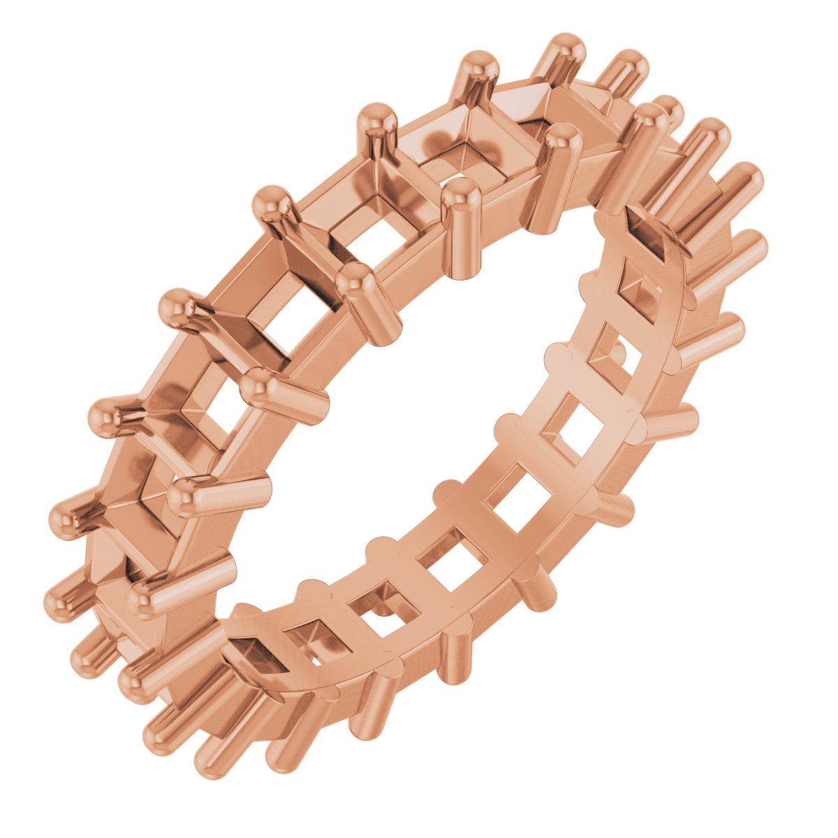 Shared-Prong Eternity Band