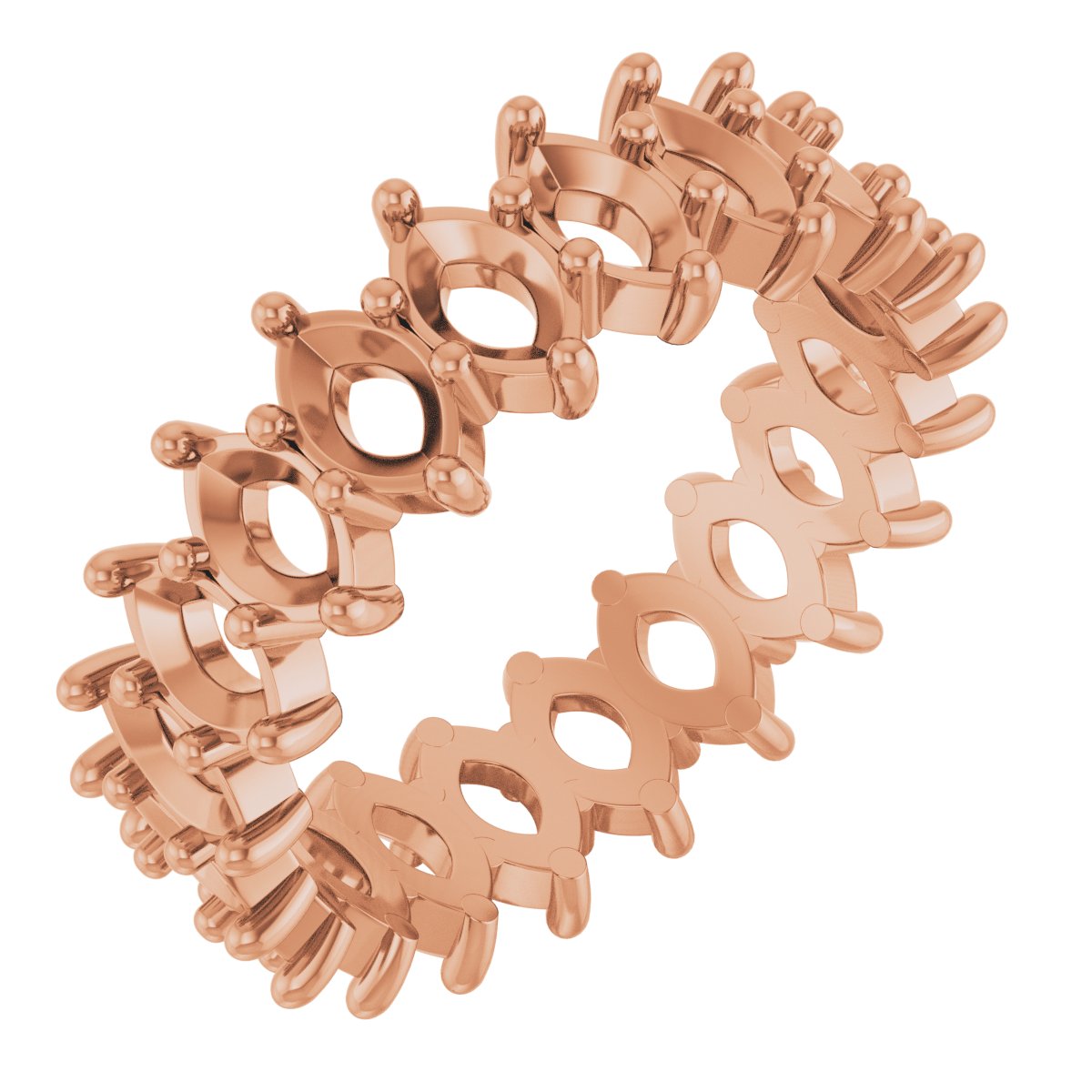 Shared-Prong Eternity Band