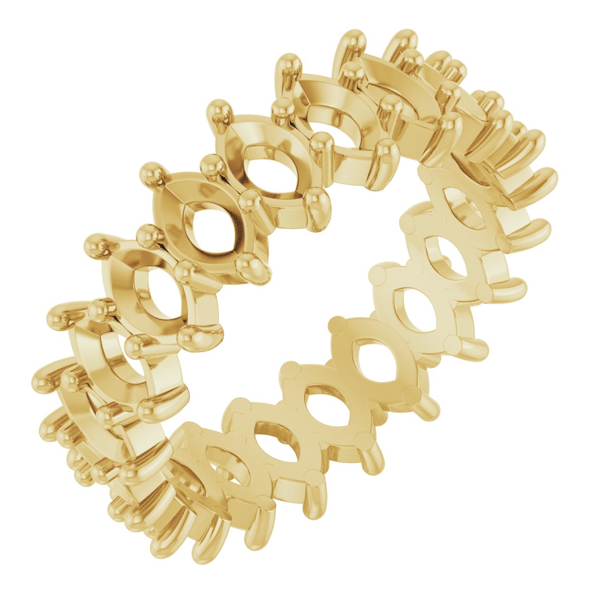 Shared-Prong Eternity Band