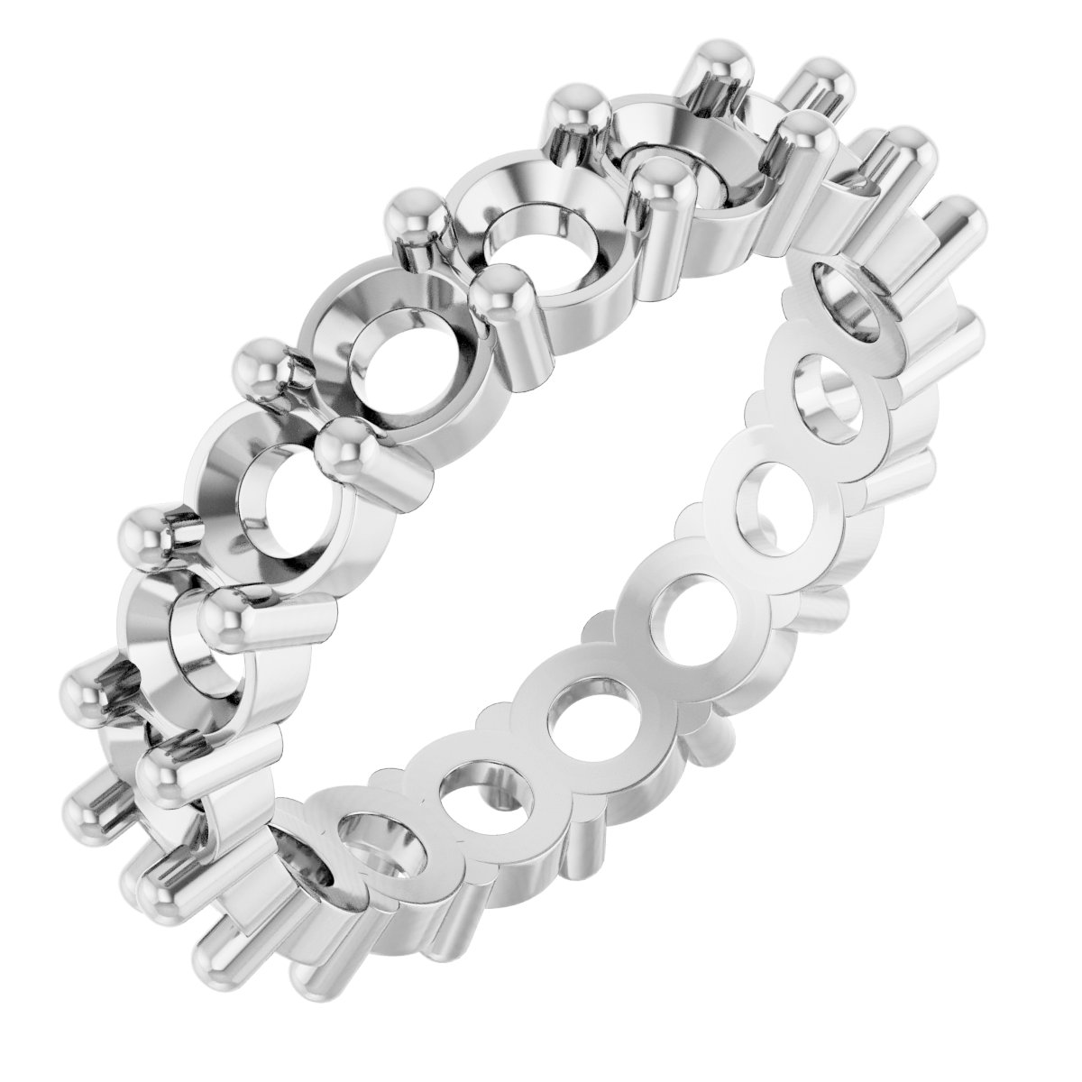 Shared-Prong Eternity Band