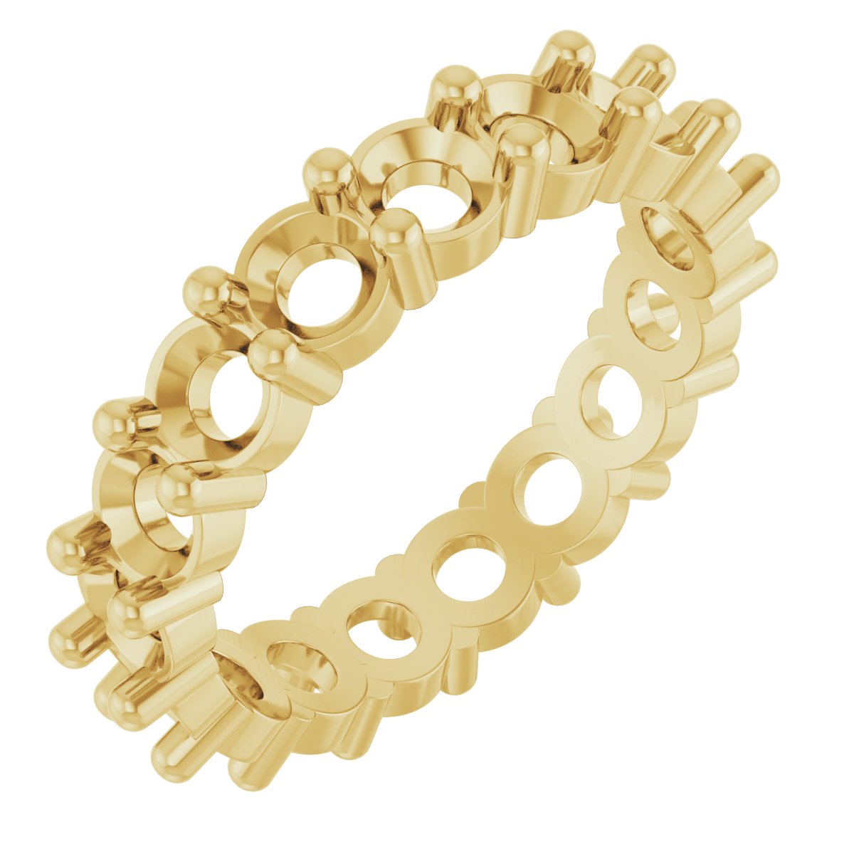 Shared-Prong Eternity Band