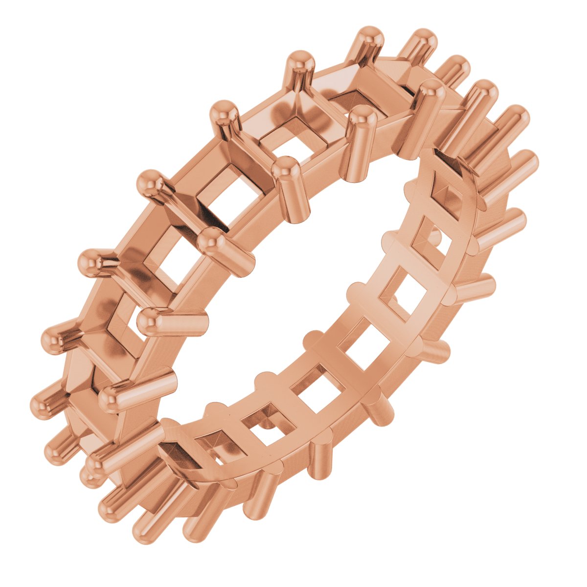 Shared-Prong Eternity Band