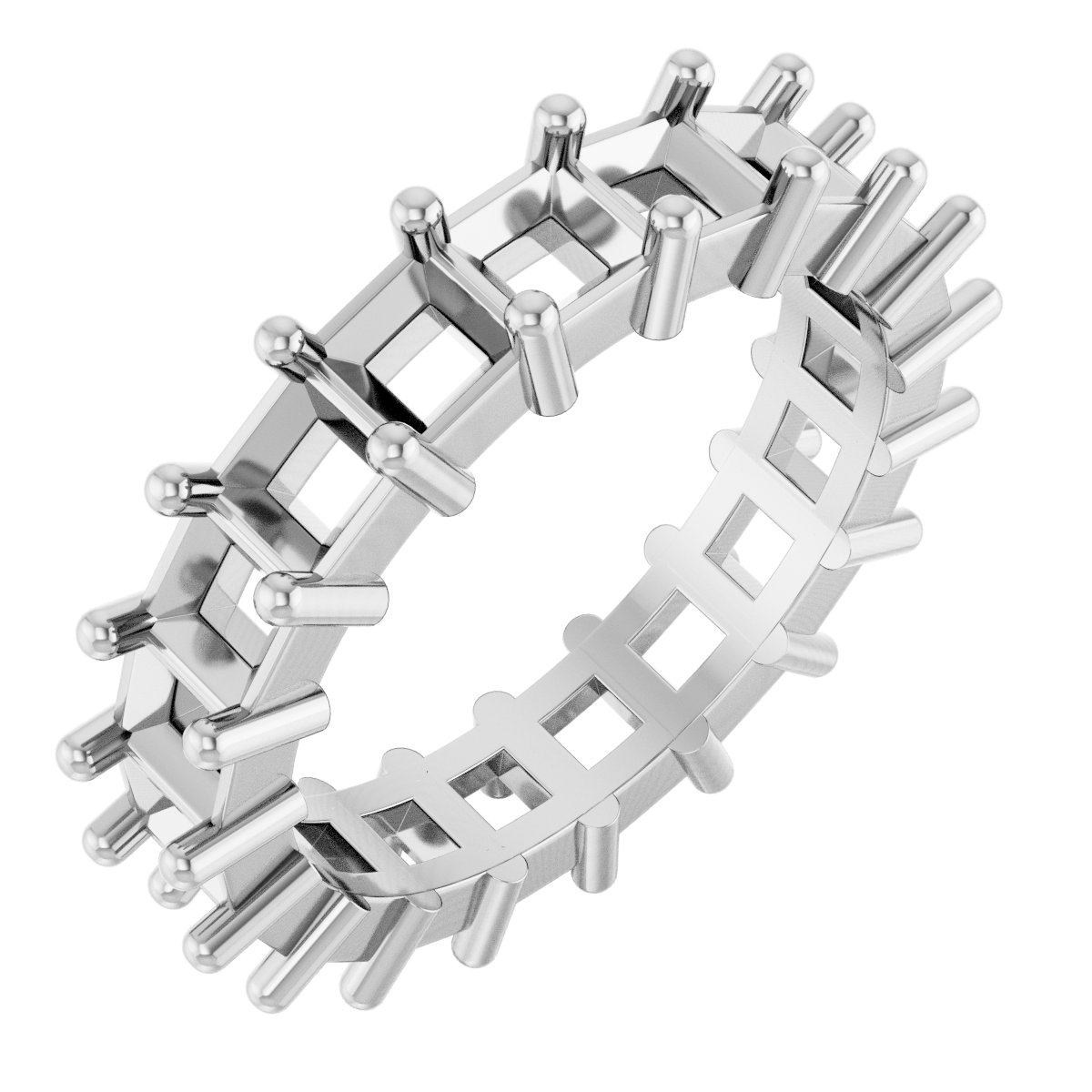 Shared-Prong Eternity Band