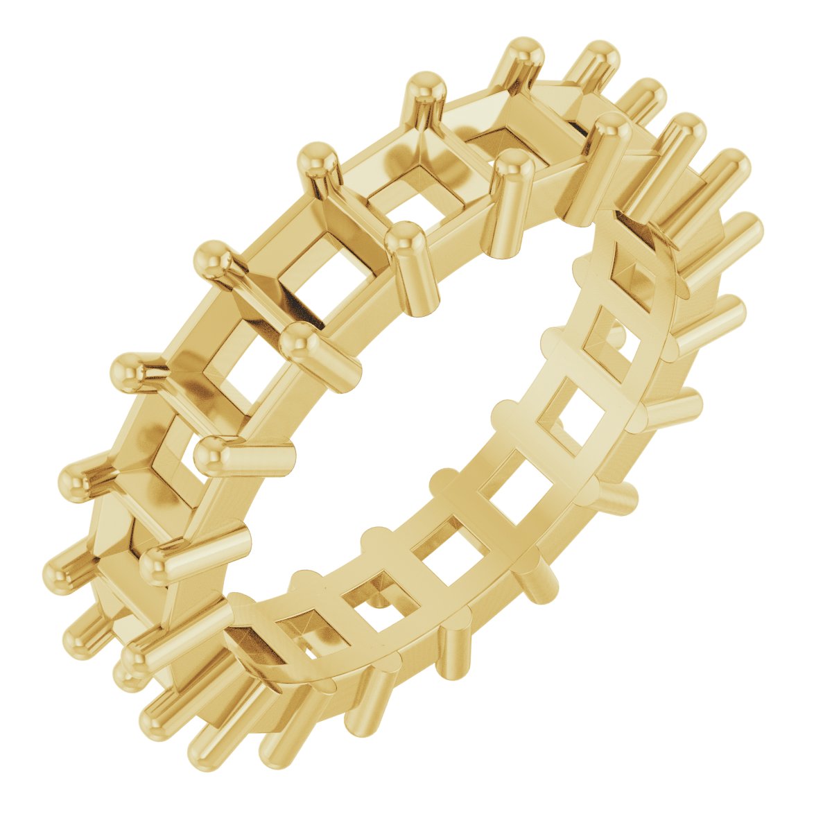 Shared-Prong Eternity Band