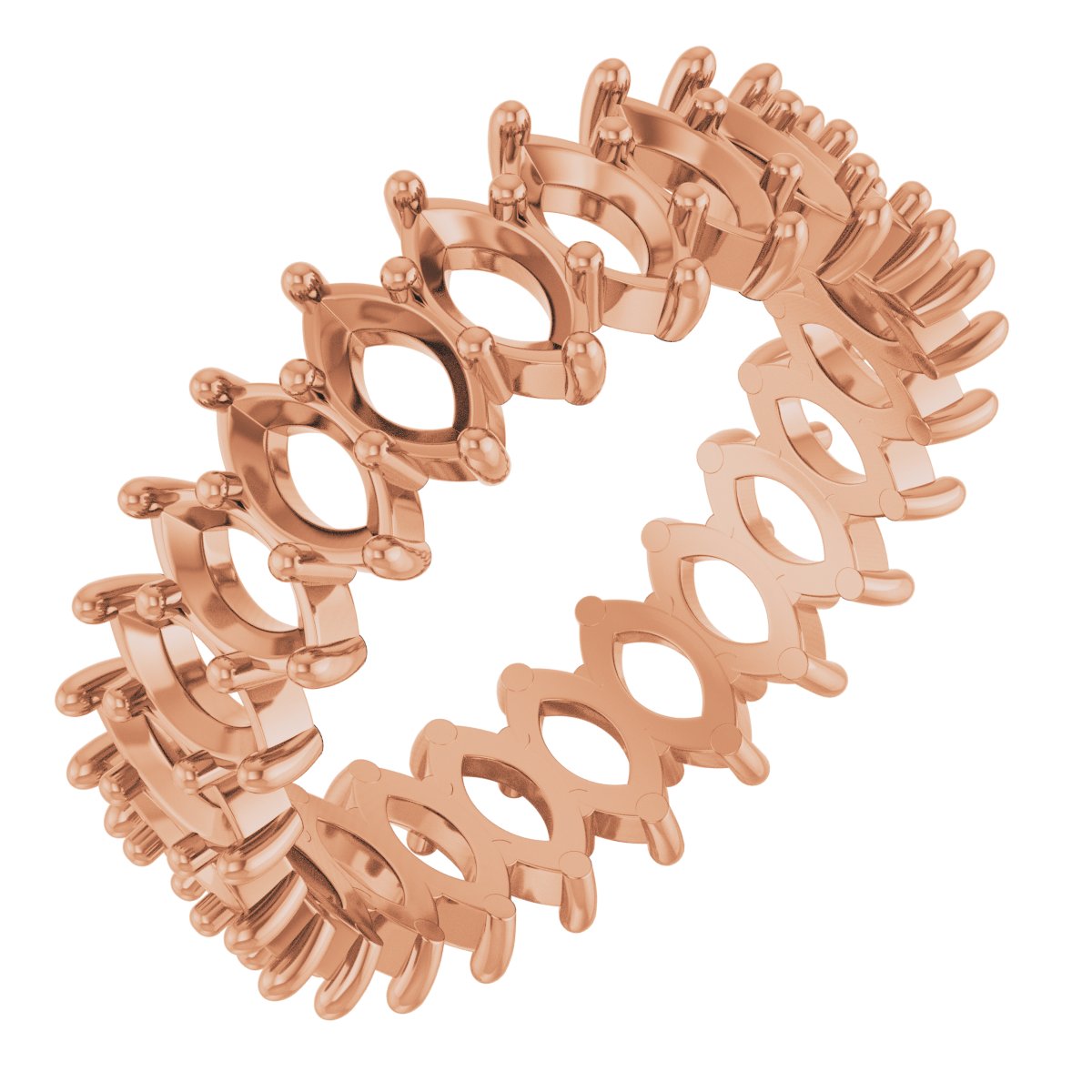 Shared-Prong Eternity Band