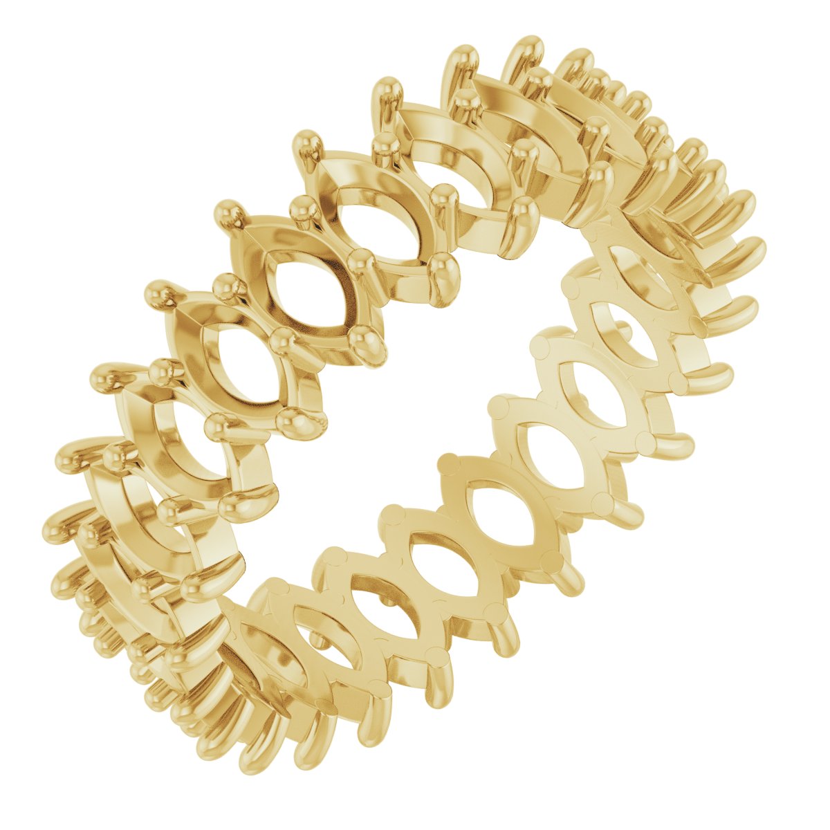 Shared-Prong Eternity Band