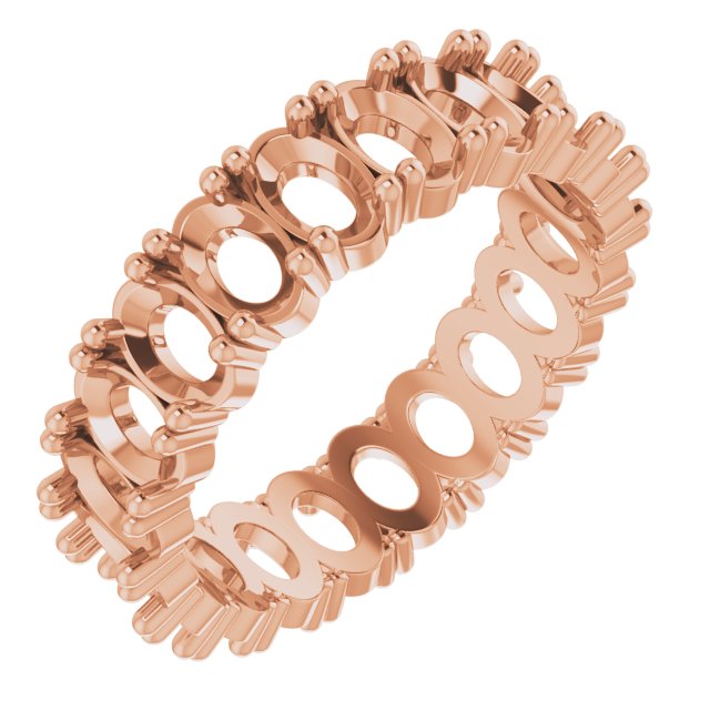 Shared-Prong Eternity Band