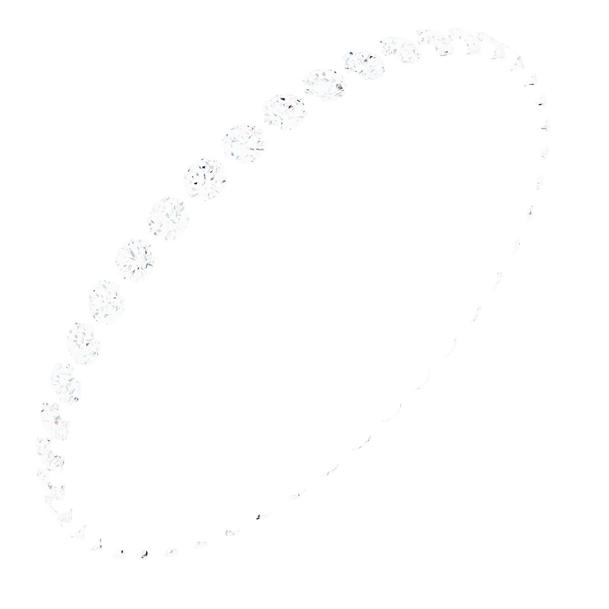 14K White 3/8 CTW Diamond Eternity Band Size 7
