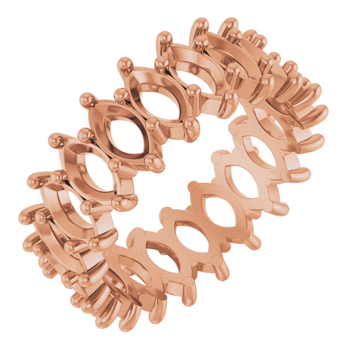 Shared-Prong Eternity Band