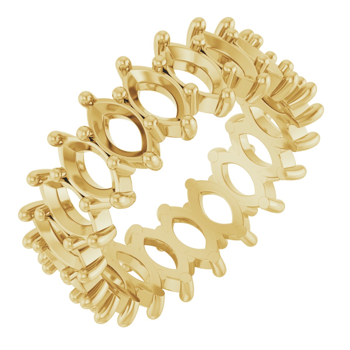 Shared-Prong Eternity Band