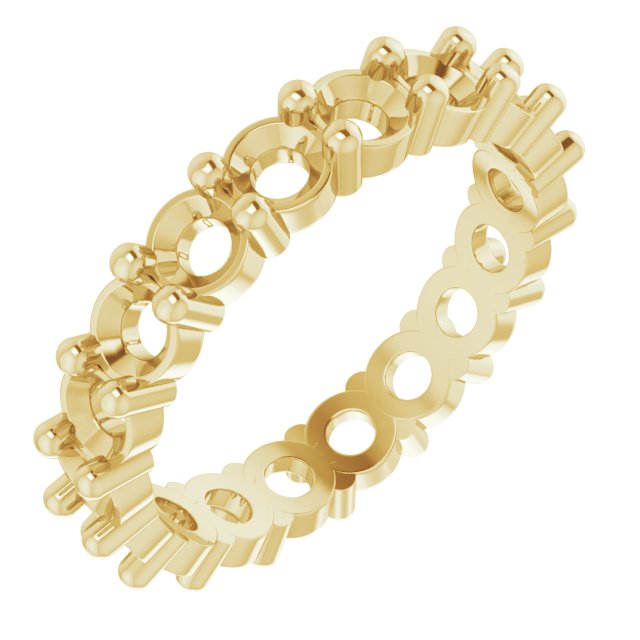 Shared-Prong Eternity Band