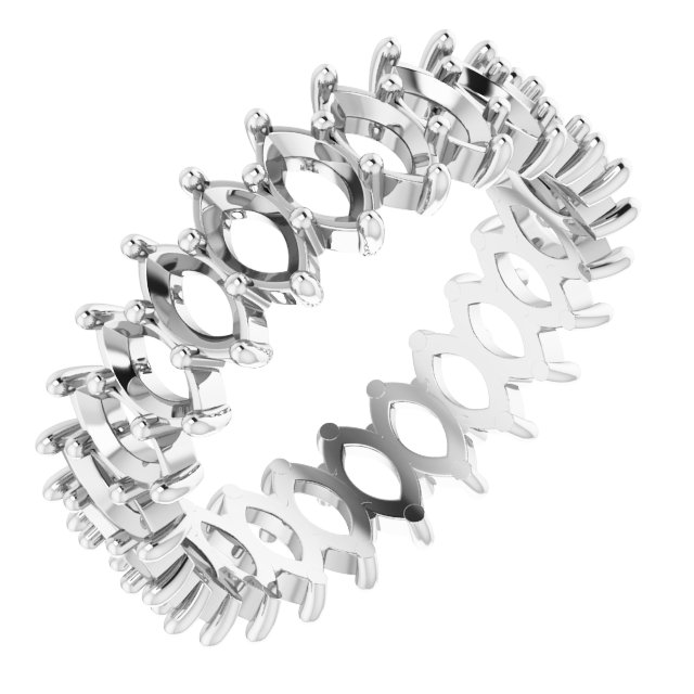 Shared-Prong Eternity Band
