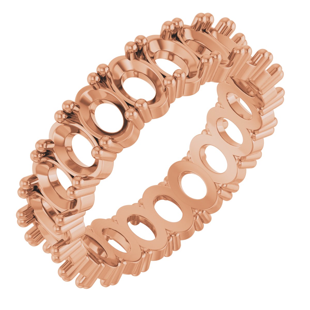 Shared-Prong Eternity Band