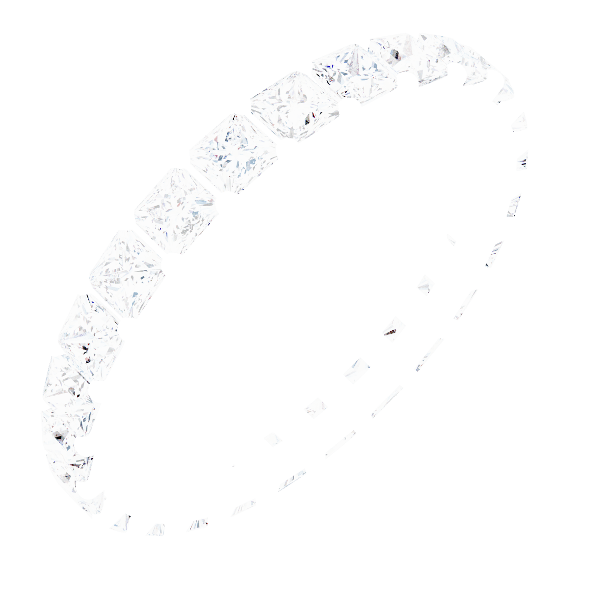 princess cut eternity band