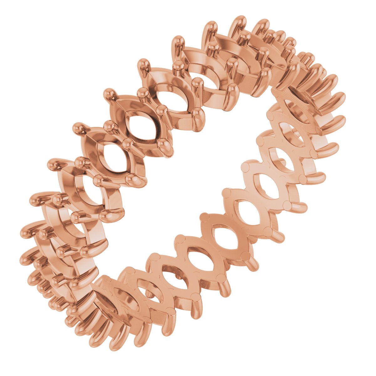 Shared-Prong Eternity Band