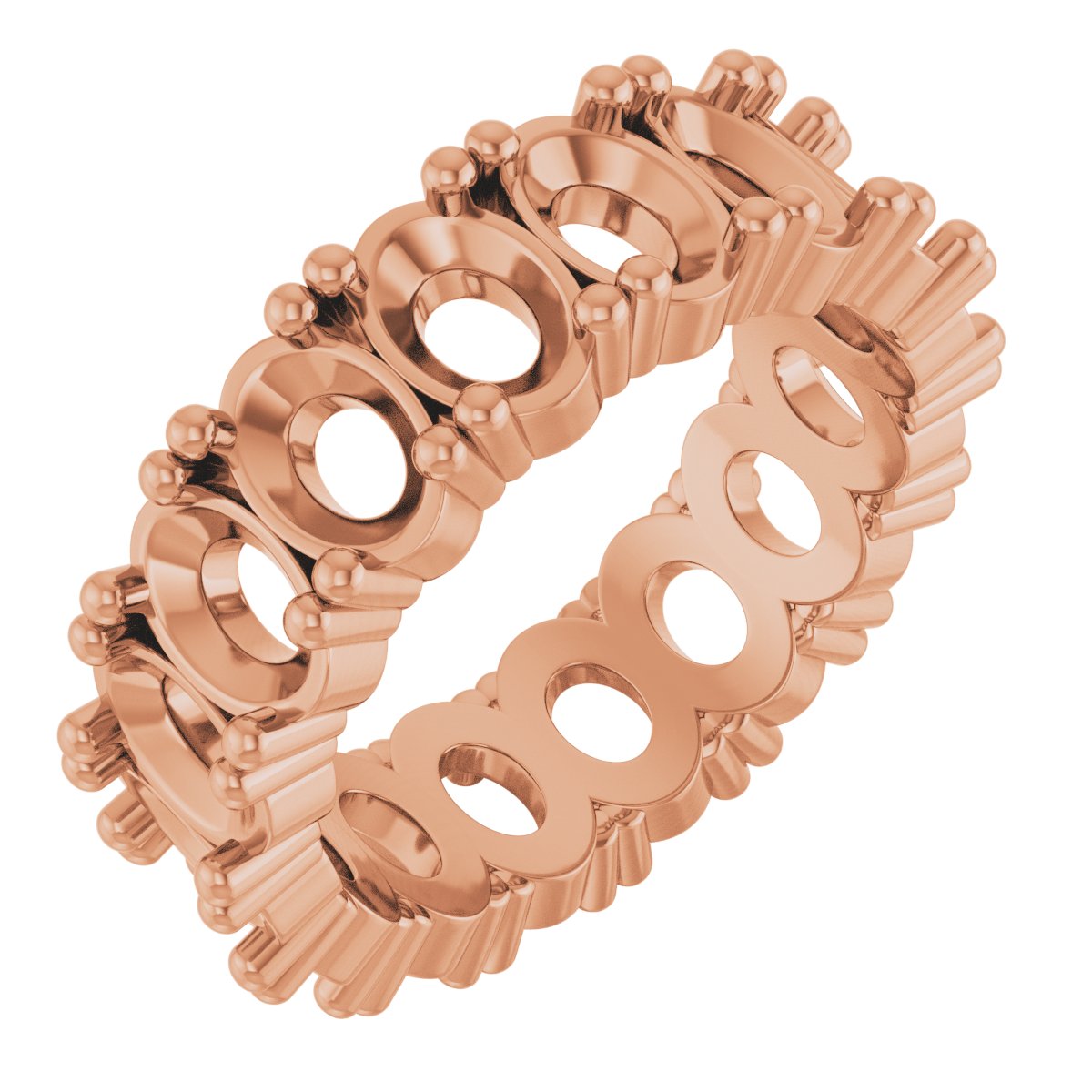 Shared-Prong Eternity Band